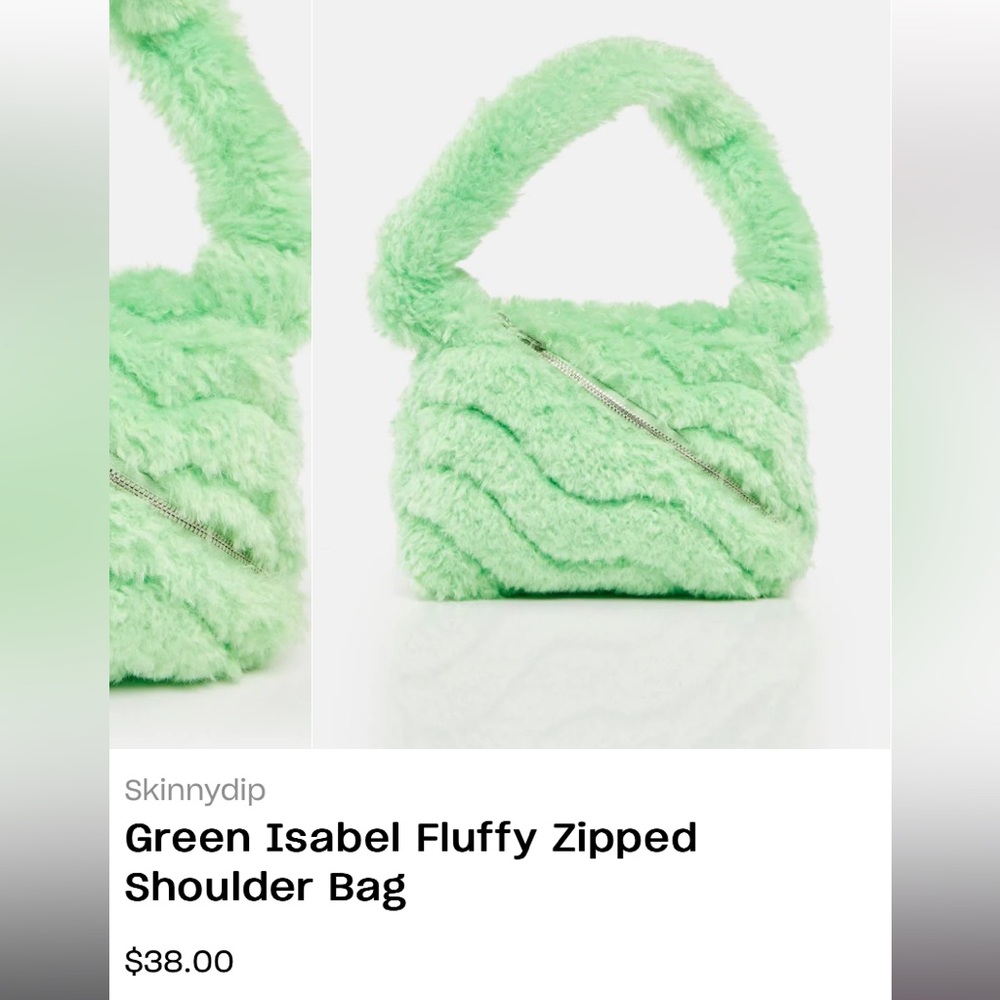 NEW! Lime green fluffy shoulder bag bought from dolls kill.